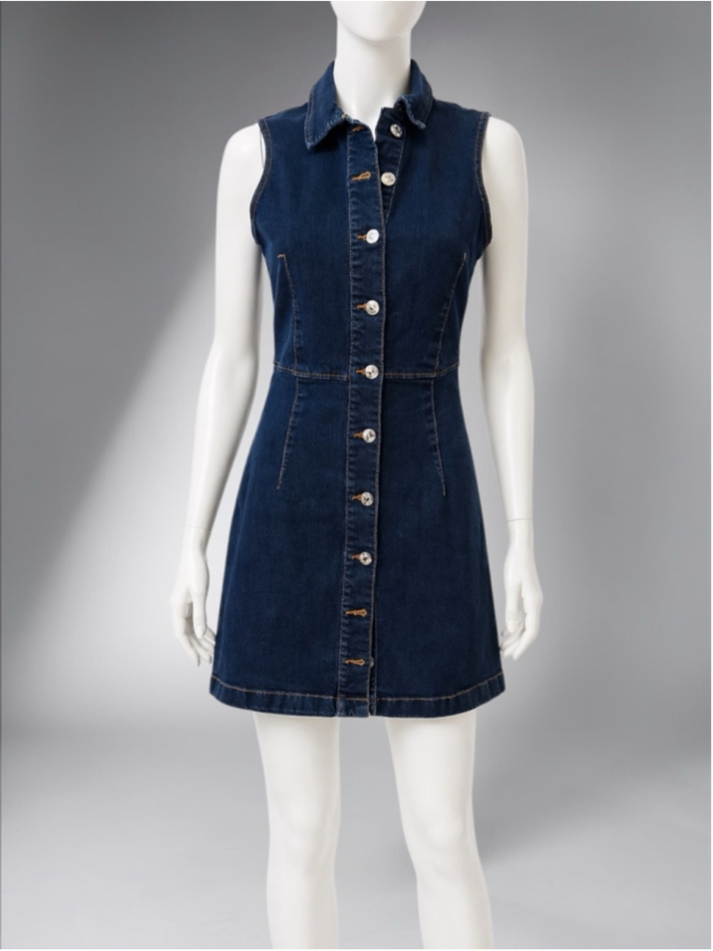 Mango Vicky Denim Button Front Dress - Picture 8 of 13